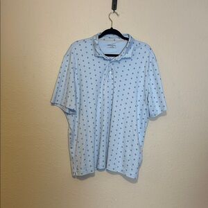 UNTUCKit Damian‎ Blue Floral Polo Size XL